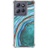 Turquoise Watercolor Geode Moto G Play 5G (2025) Clear Case